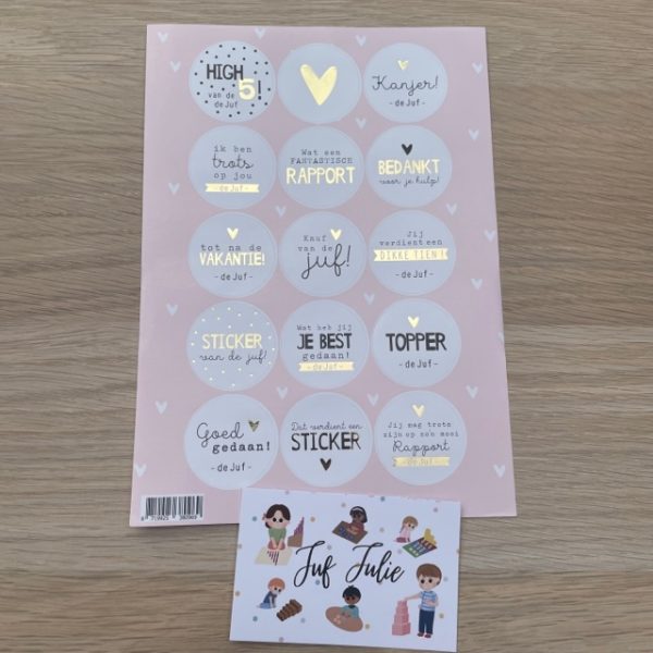 Stickervel van de juf
