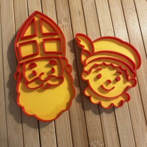 Sint en Piet vulvormen geel/rood