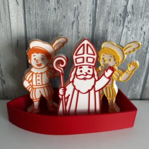 Stoomboot Sinterklaas rood (zonder Sint en Pieten)